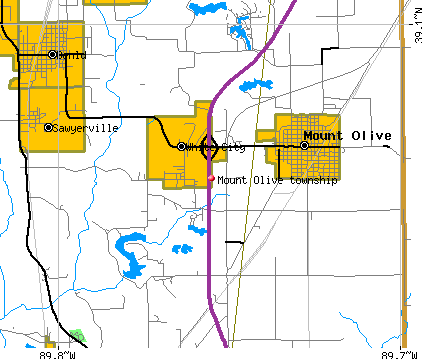Mount Olive township, IL map