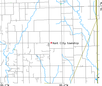 Hunt City township, IL map