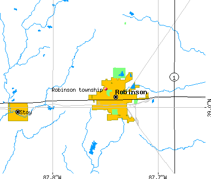Robinson township, IL map