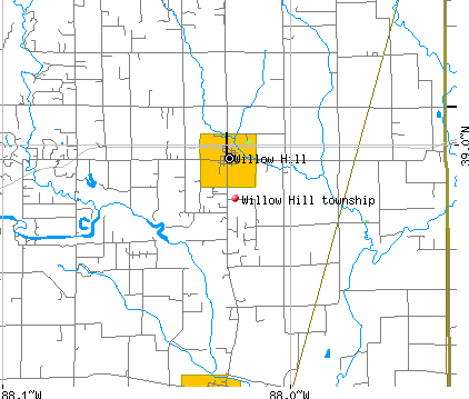 Willow Hill township, IL map