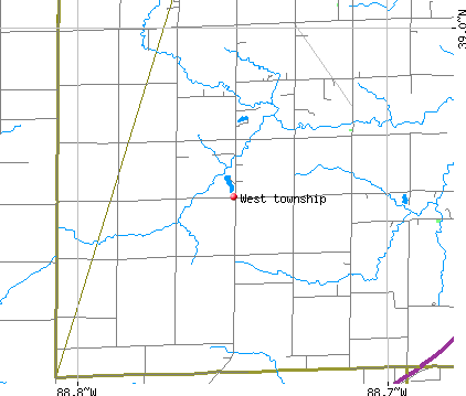 West township, IL map