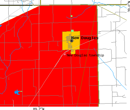 New Douglas township, IL map