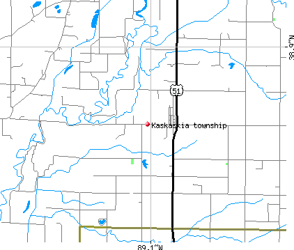 Kaskaskia township, IL map