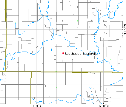 Southwest township, IL map