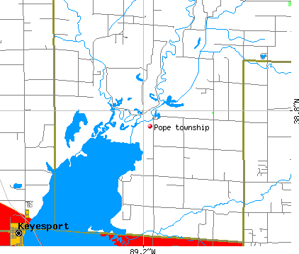 Pope township, IL map