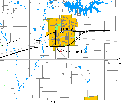 Olney township, IL map