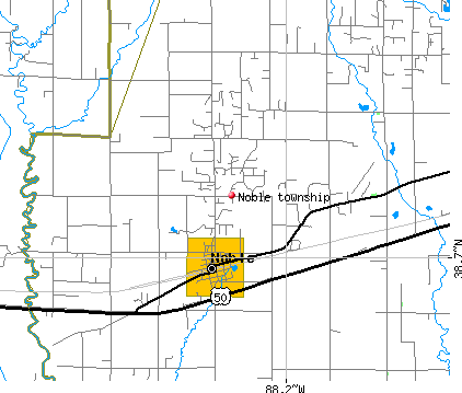 Noble township, IL map