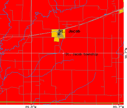 St. Jacob township, IL map