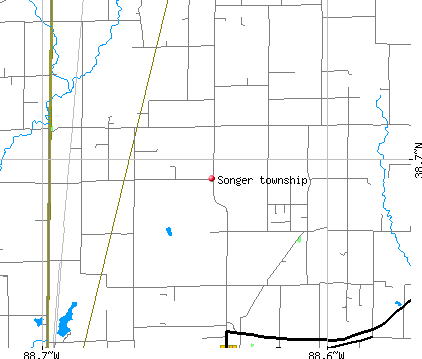 Songer township, IL map