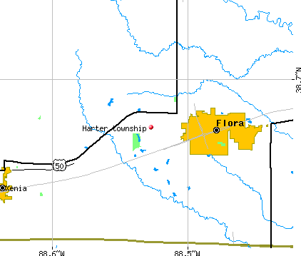 Harter township, IL map