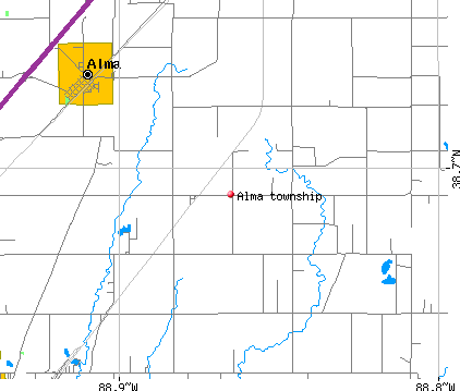 Alma township, IL map