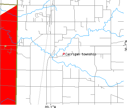 Carrigan township, IL map