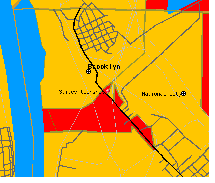 Stites township, IL map