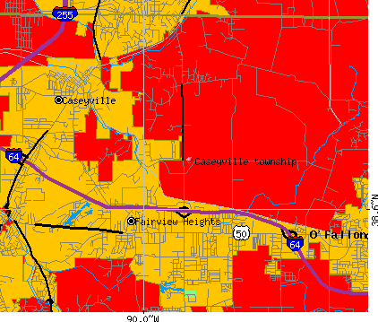 Caseyville township, IL map