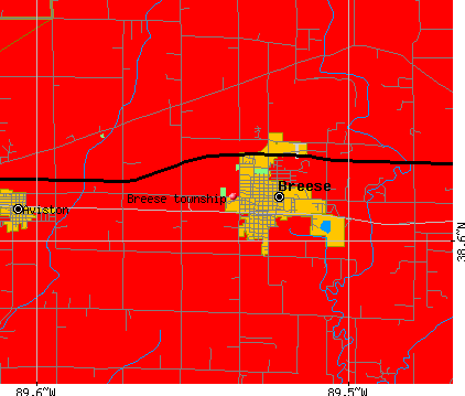 Breese township, IL map