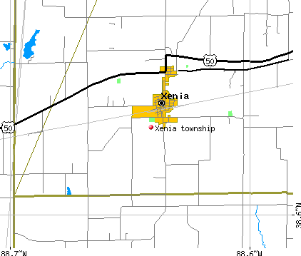 Xenia township, IL map