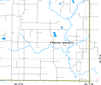 Romine township, IL map