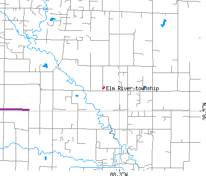 Elm River township, IL map