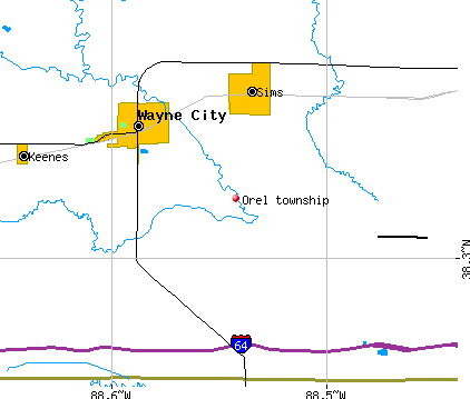 Orel township, IL map