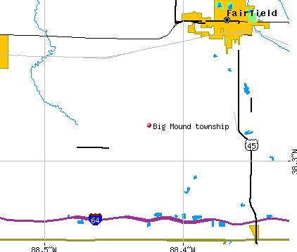 Big Mound township, IL map