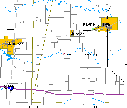 Four Mile township, IL map