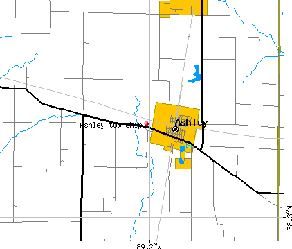 Ashley township, IL map