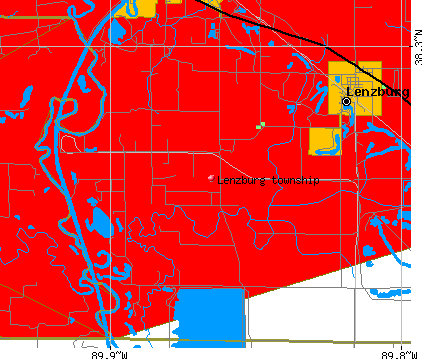 Lenzburg township, IL map