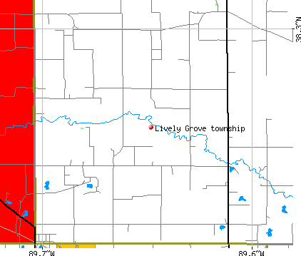 Lively Grove township, IL map