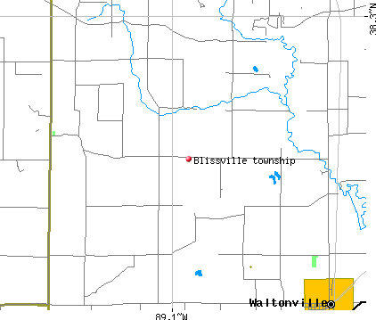 Blissville township, IL map