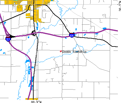 Dodds township, IL map