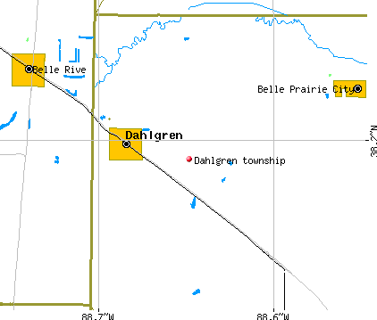 Dahlgren township, IL map