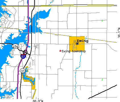 Ewing township, IL map