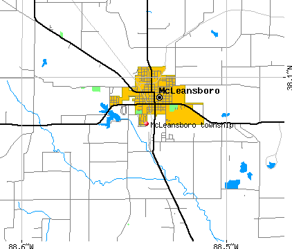 McLeansboro township, IL map