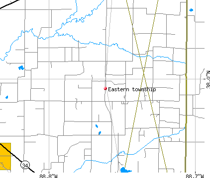 Eastern township, IL map