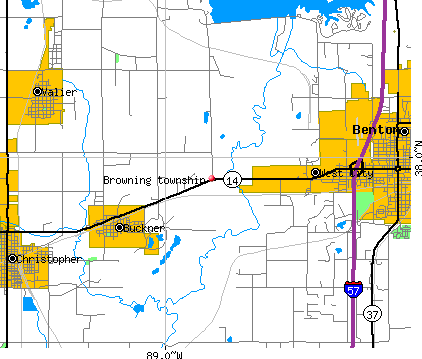 Browning township, IL map