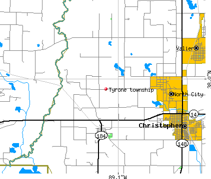 Tyrone township, IL map