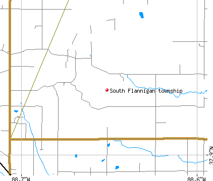 South Flannigan township, IL map