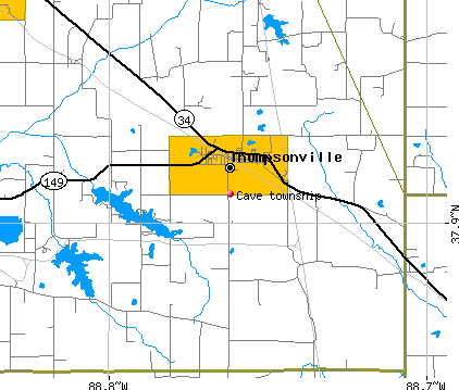 Cave township, IL map