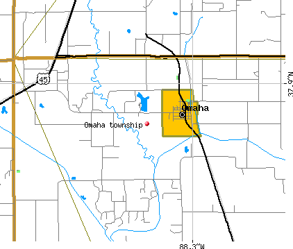Omaha township, IL map
