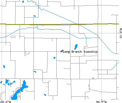 Long Branch township, IL map