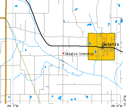Galatia township, IL map