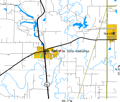 De Soto township, IL map