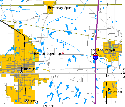 Herrin township, IL map