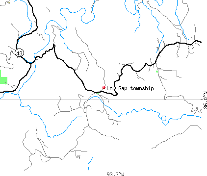 Low Gap township, AR map
