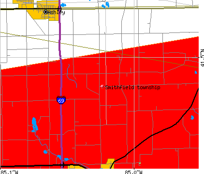 Smithfield township, IN map