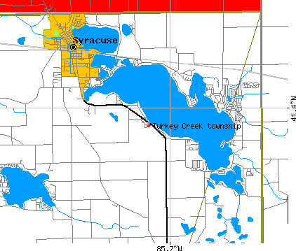 Turkey Creek township, IN map