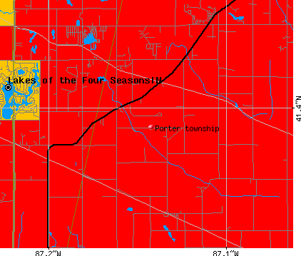 Porter township, IN map