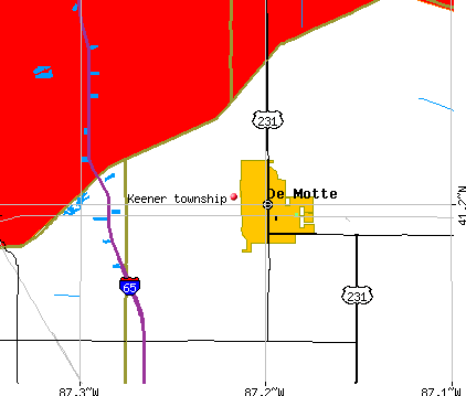 Keener township, IN map
