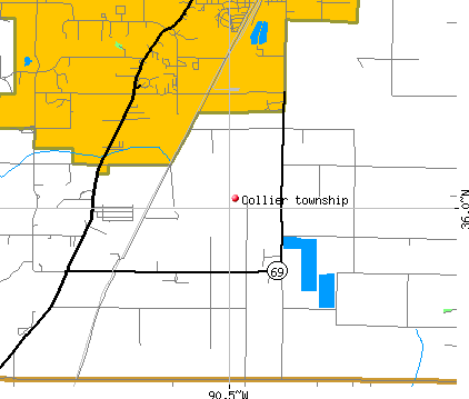 Collier township, AR map