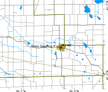 Henry township, IN map